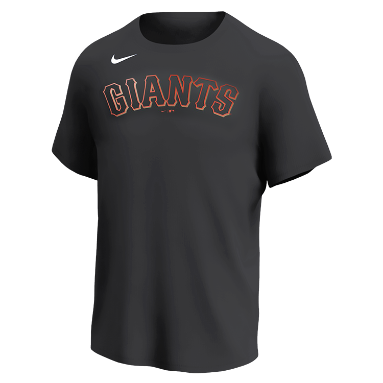 Giants MLB Adult League Team Jerseys - Official Nike MLB Wordmark Poly Tees - N224